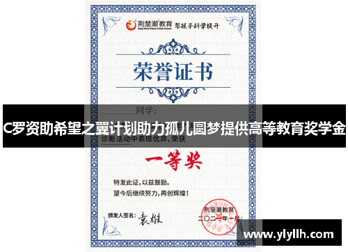 C罗资助希望之翼计划助力孤儿圆梦提供高等教育奖学金